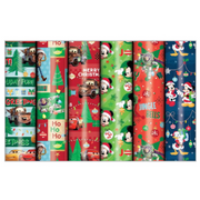 Assorted FSC Mix Disney Christmas roll wrap for boys featuring festive character designs