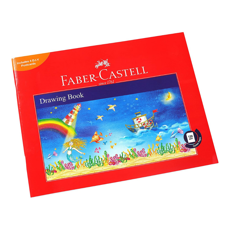 Drawing Book Large 36 page 120gsm – large format drawing book with thick paper for sketching and colouring