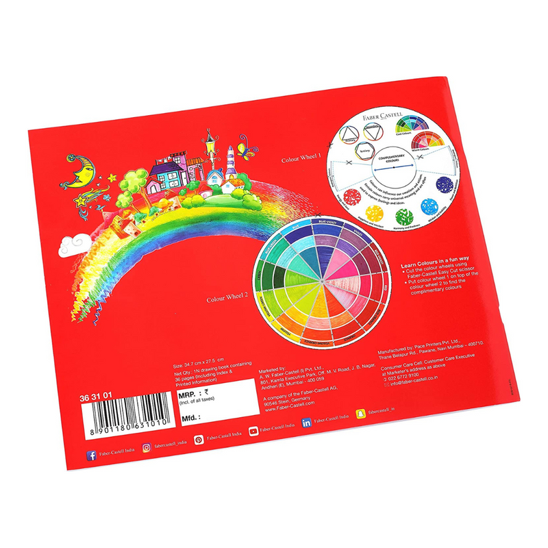 Drawing Book Large 36 page 120gsm – large format drawing book with thick paper for sketching and colouring