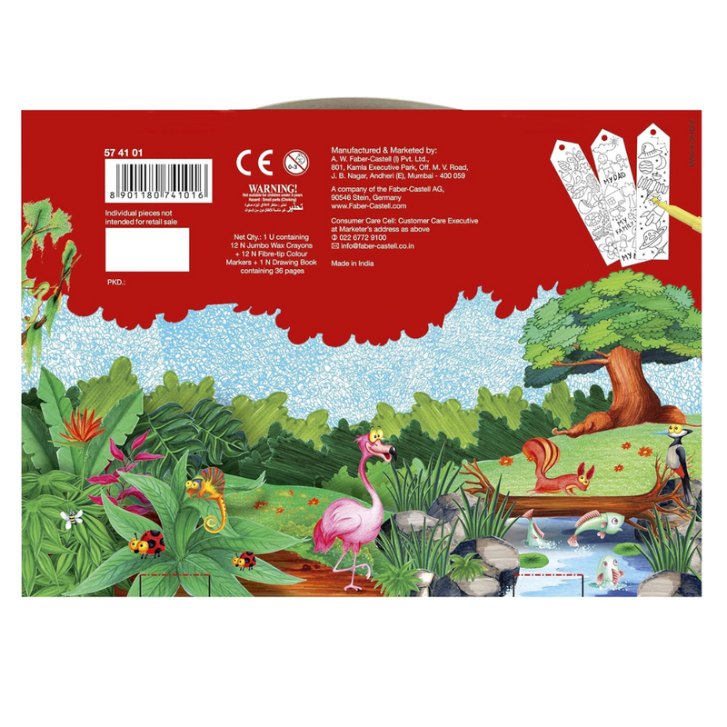 Faber-Castell My Art World Kit – kids art and colouring kit with assorted creative tools