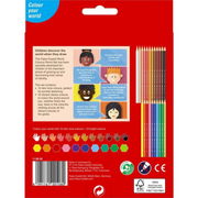 Faber-Castell World Colours Pencils 22 pack – coloured pencils with 12 classic colours and 10 skin tone shades