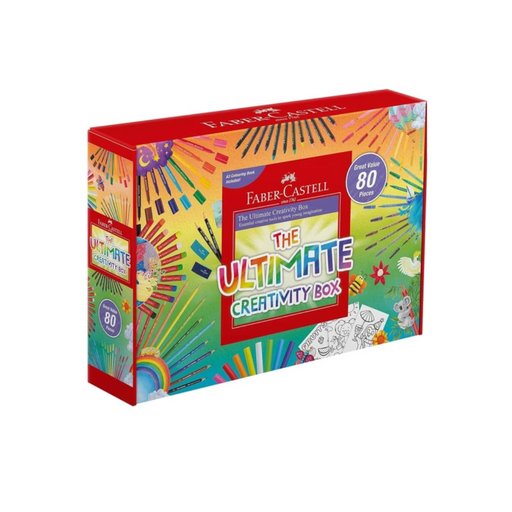 Faber-Castell The Ultimate Creativity Box Set of 80 pcs – all-in-one art and colouring kit for kids and creatives
