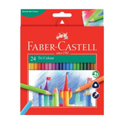 Faber-Castell Triangular Colour Pencils assorted 24pk – ergonomic coloured pencils for kids and students
