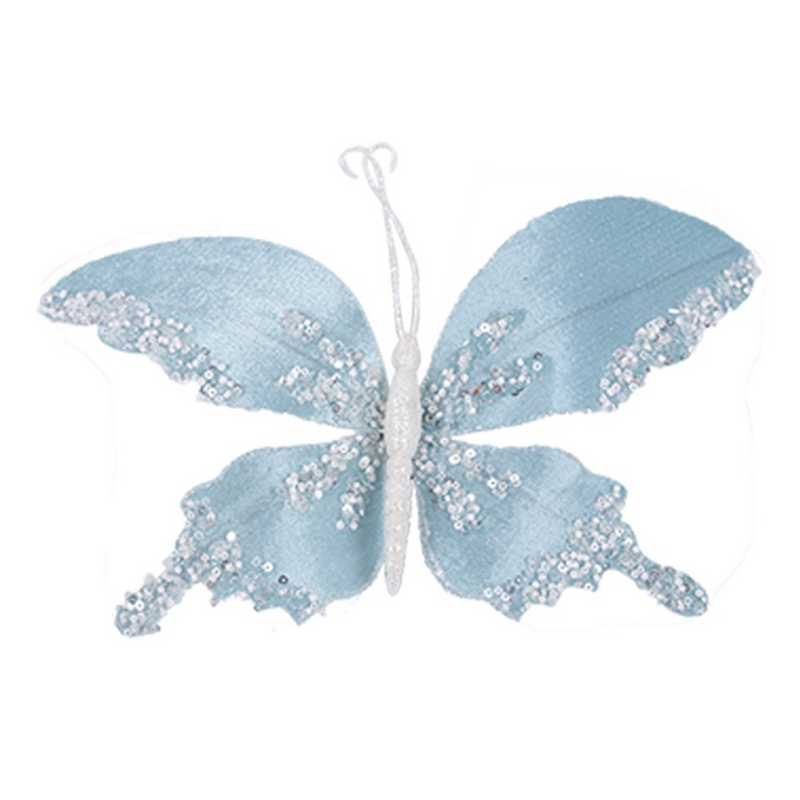 Ronis Fairy Floss Butterflies with Clip 24cm 3 Asstd (Pink, Mint, Blue)