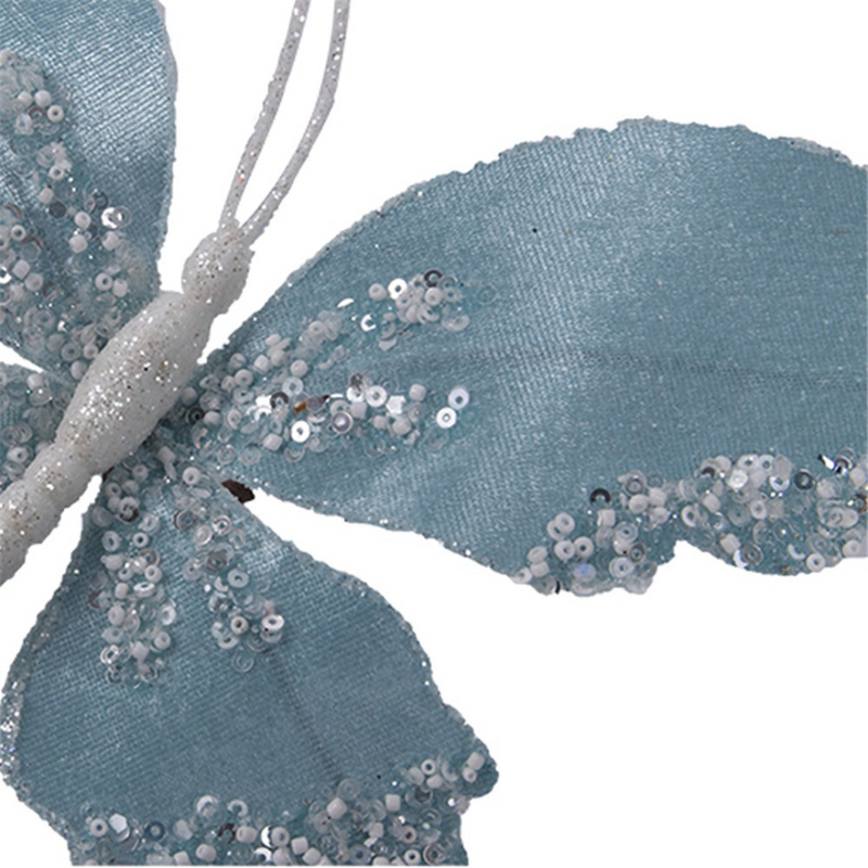 Ronis Fairy Floss Butterflies with Clip 24cm 3 Asstd (Pink, Mint, Blue)