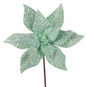Ronis Fairy Floss Poinsettia with 50cm Stem 3 Asstd (Pink, Mint, Blue) – thumbnail