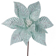 Ronis Fairy Floss Poinsettia with 50cm Stem 3 Asstd (Pink, Mint, Blue) – thumbnail