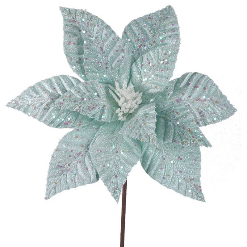 Ronis Fairy Floss Poinsettia with 50cm Stem 3 Asstd (Pink, Mint, Blue)