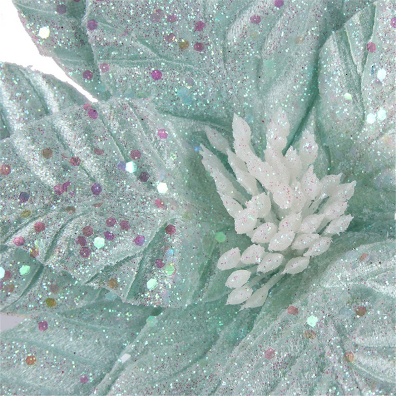 Ronis Fairy Floss Poinsettia with 50cm Stem 3 Asstd (Pink, Mint, Blue)