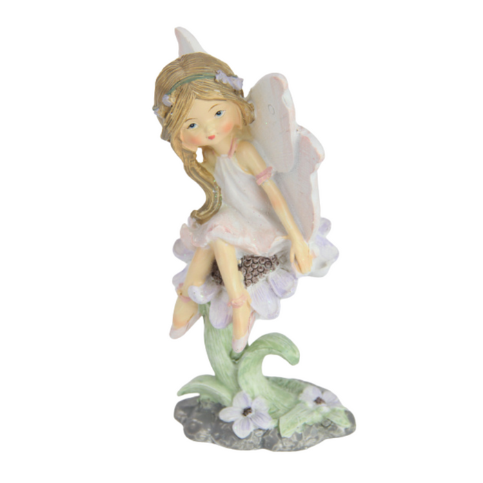 Ronis Fairy Sitting on Flower 15cm 2 Asstd