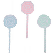 Ronis Fairy Floss Candy Cane 10cm With 30cm Stem Assorted