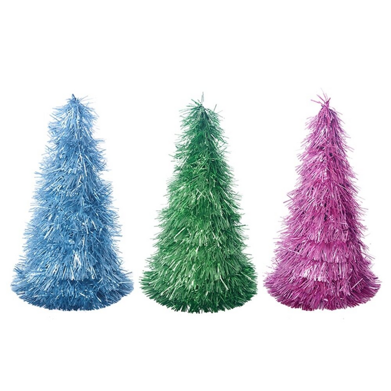 Ronis Fairy Floss Tinsel Tree 27cm Assorted