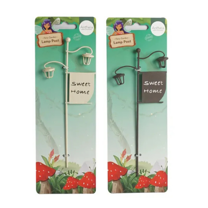 Ronis Fairy Garden Metal Light Post Assorted
