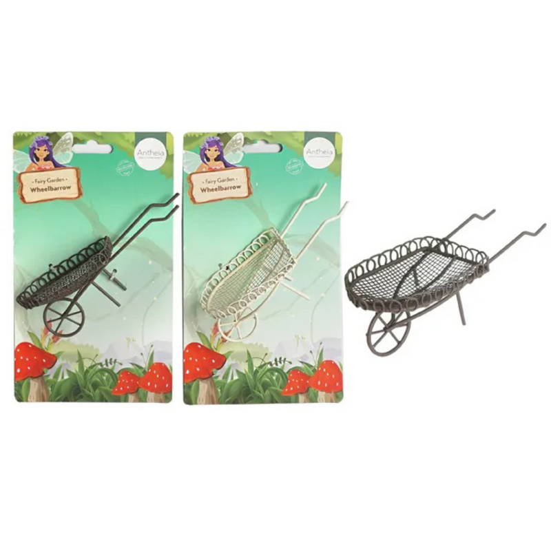 Ronis Fairy Garden Metal Wheelbarrow 7.5x6.4cm Assorted