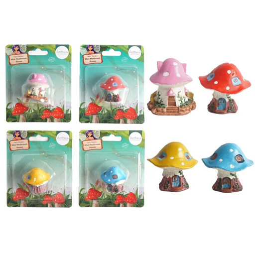 Ronis Fairy Garden Small Mushroom House Assorted