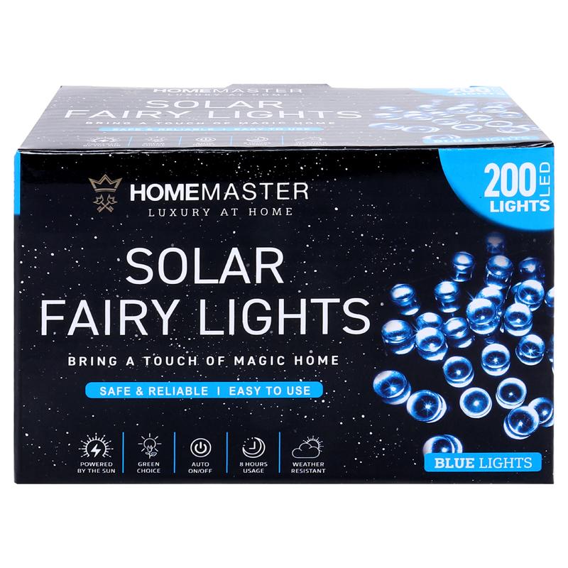 Ronis Fairy Light Solar 200 LED 13.5m Total Length Blue 2 Functions