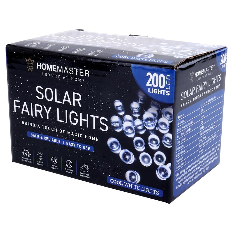 Ronis Fairy Light Solar 200 LED 13.5m Total Length Cool White 2 Functions