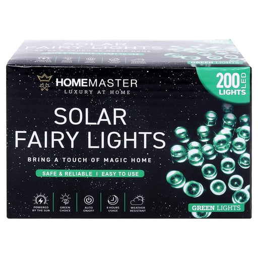 Ronis Fairy Light Solar 200 LED 13.5m Total Length Green 2 Functions