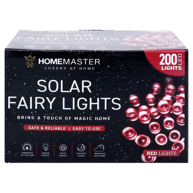 Ronis Fairy Light Solar 200 LED 13.5m Total Length Multi Colour 2 Functions