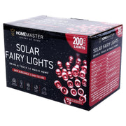Ronis Fairy Light Solar 200 LED 13.5m Total Length Red 2 Functions – thumbnail