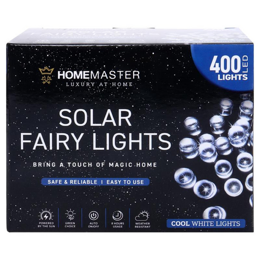 Ronis Fairy Light Solar 400 LED 25.5m Total Length Cool White 2 Functions
