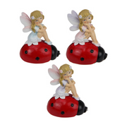 Ronis Fairy Sitting on Ladybug 8cm Assorted