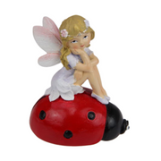 Ronis Fairy Sitting on Ladybug 8cm Assorted