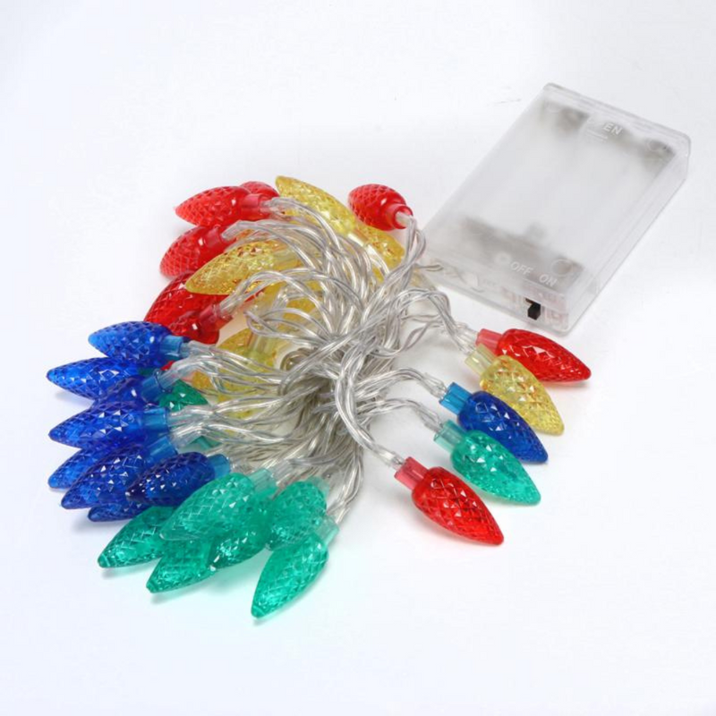 Ronis Fairy String Light Battery Operated Ornament Cone 35 LED 430cm Multi Colour