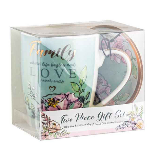 Ronis Family Mug and Coaster Set 350ml