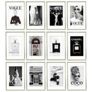 Fashion prints photo frame A3 matted to A4 champagne frame assorted matted picture frame for art prints – thumbnail
