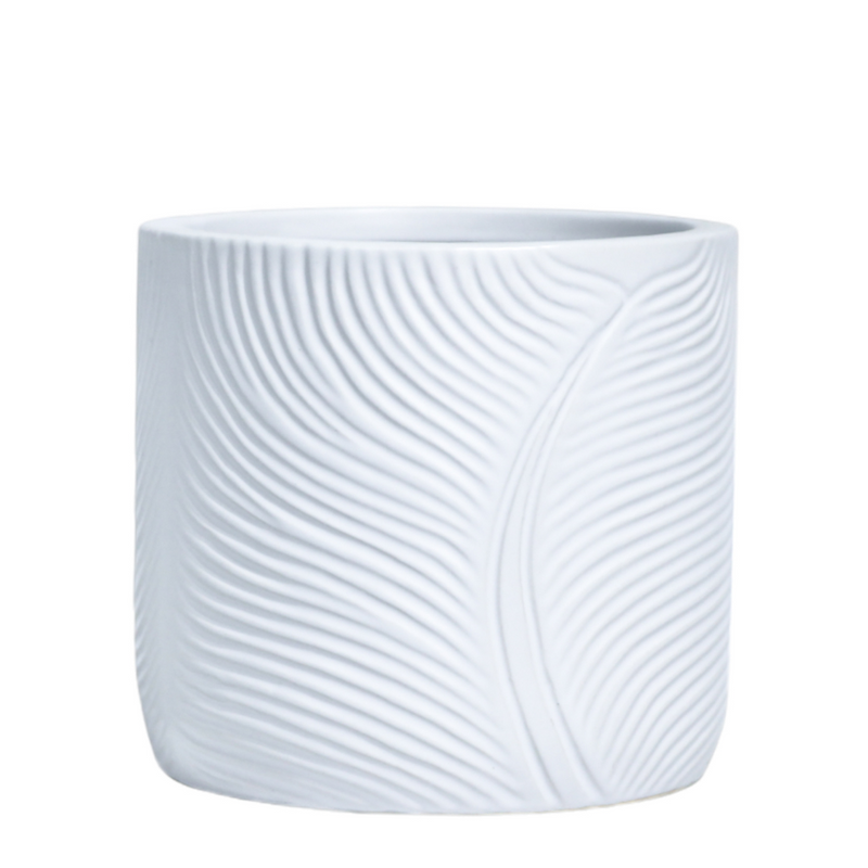Ronis Feather Breeze Planter 13x12cm White