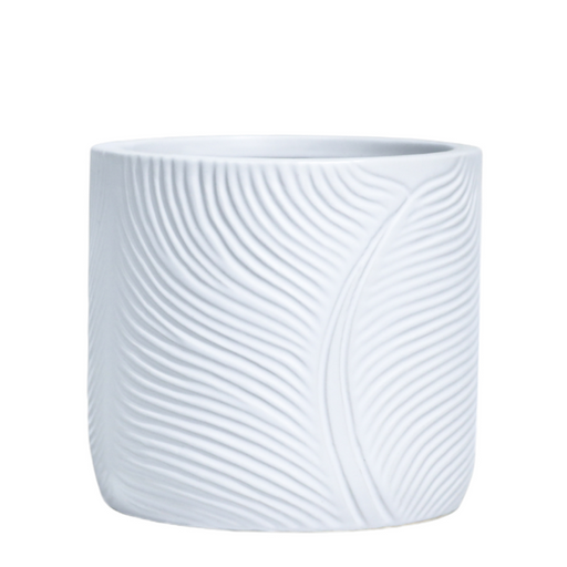 Ronis Feather Breeze Planter 13x12cm White