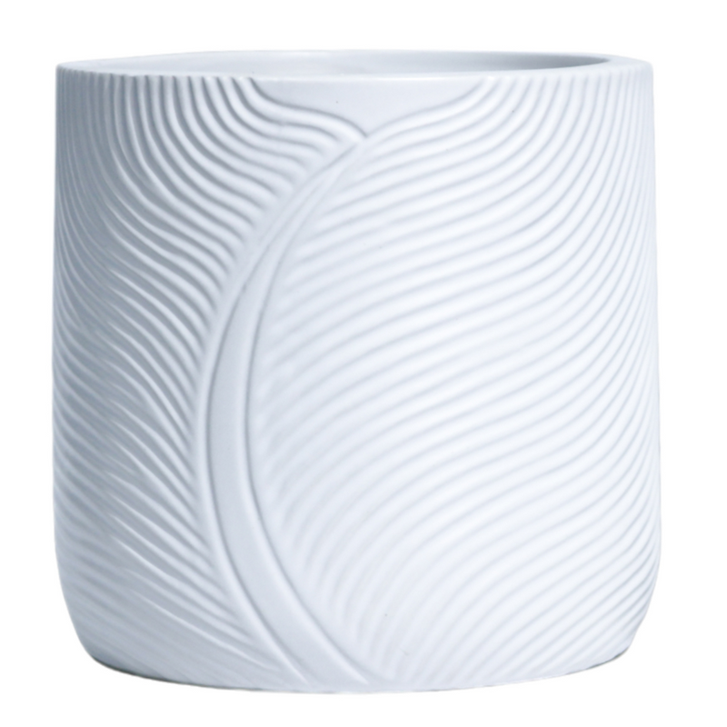 Ronis Feather Breeze Planter 16x16cm White