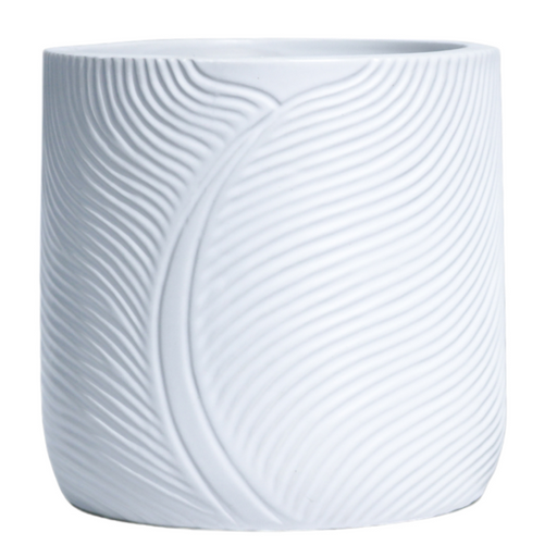 Ronis Feather Breeze Planter 16x16cm White