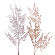 Gold and silver assorted fern stem 65cm for Christmas tree or floral décor