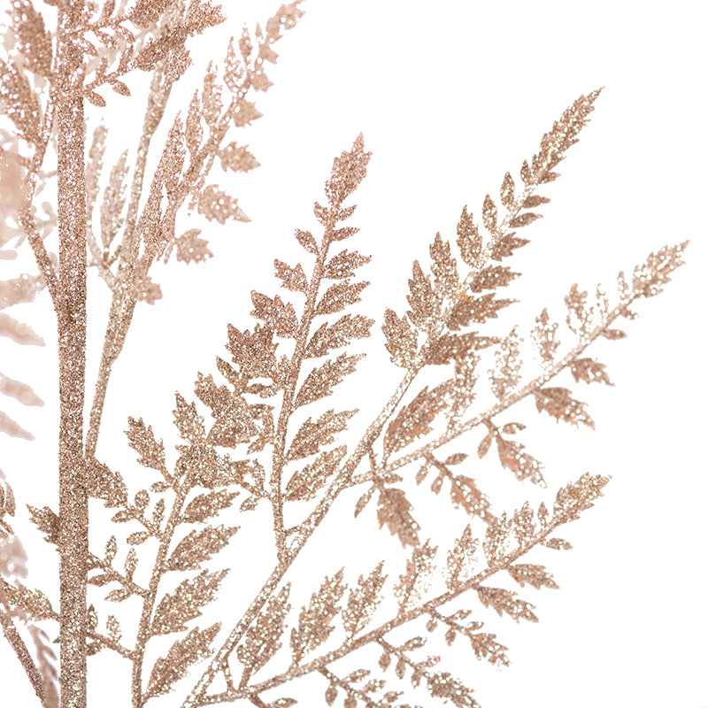 Gold and silver assorted fern stem 65cm for Christmas tree or floral décor