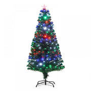 1.2m full green fiber optic Christmas tree with multicolour LED lights and glowing light-up tips