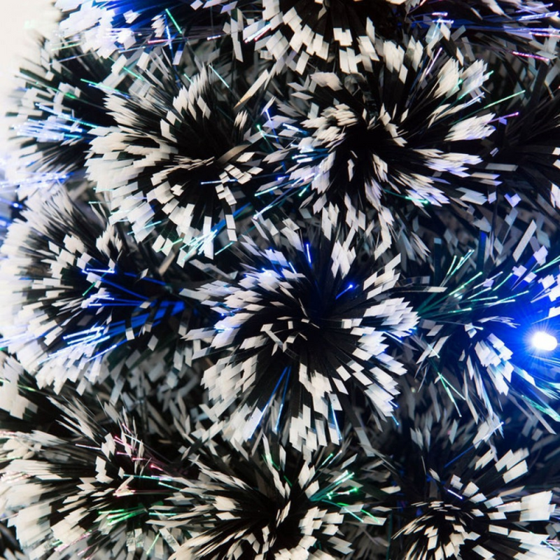 180cm green fiber optic Christmas tree with multicolour LED lights glowing