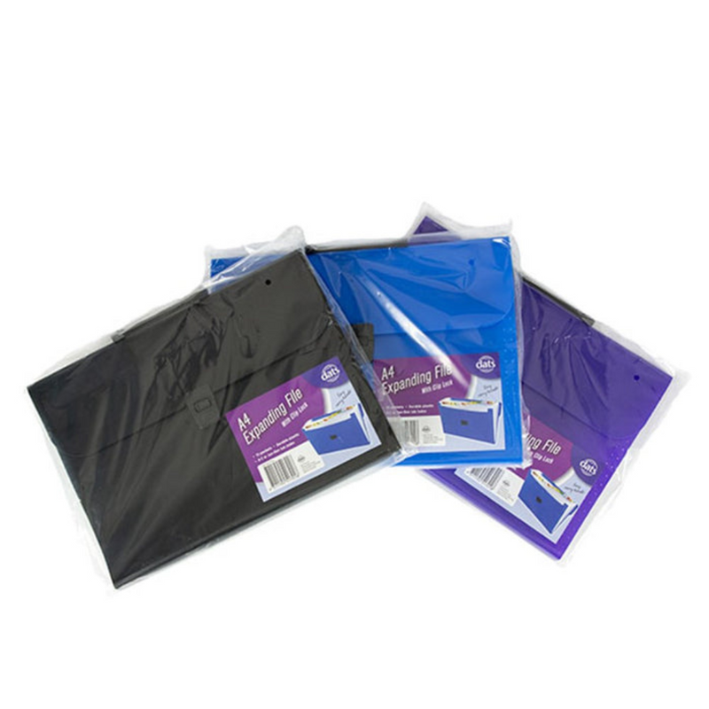 Ronis File Case Expanding PP A4 13 Pockets with Handle Assorted