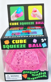 Fine Cube Glitter & Glow Diamond Shape Pink 6x6cm – thumbnail