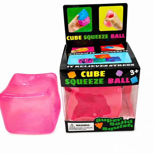 Fine Cube Pink Squishy Toy