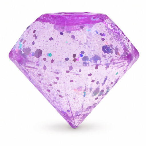 Fine Cube Glitter & Glow Diamond Shape Purple