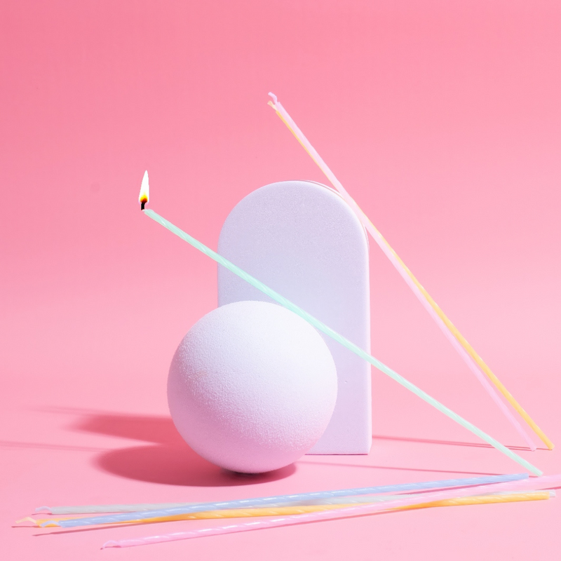 Ronis Fine Spiral Cake Candles 20cm Pastel Rainbow 16pk