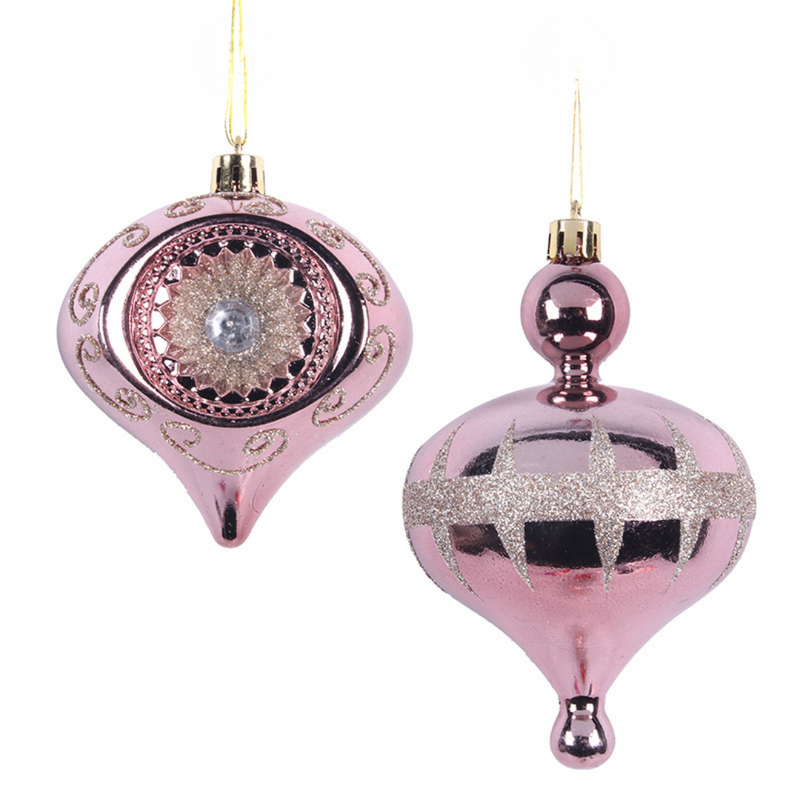 Pink Finials D8x12cm, D9x6cm