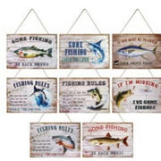 Fishing Signs Wood Signs ( Assorted Designs ) Sizes 20x30cm – thumbnail