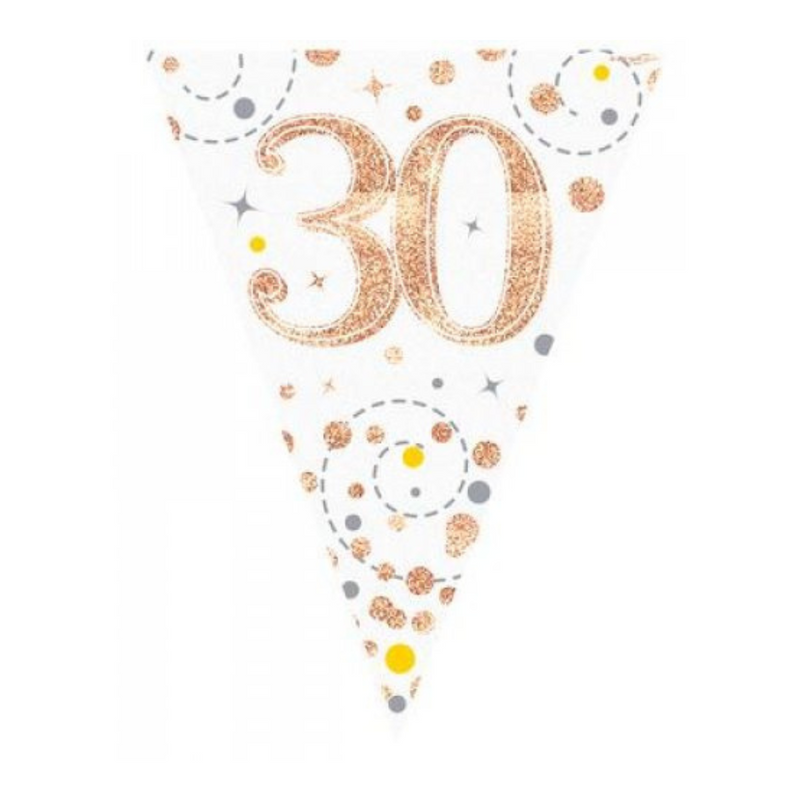 Ronis Flag Bunting Spark Fizz 390cm Rose Gold