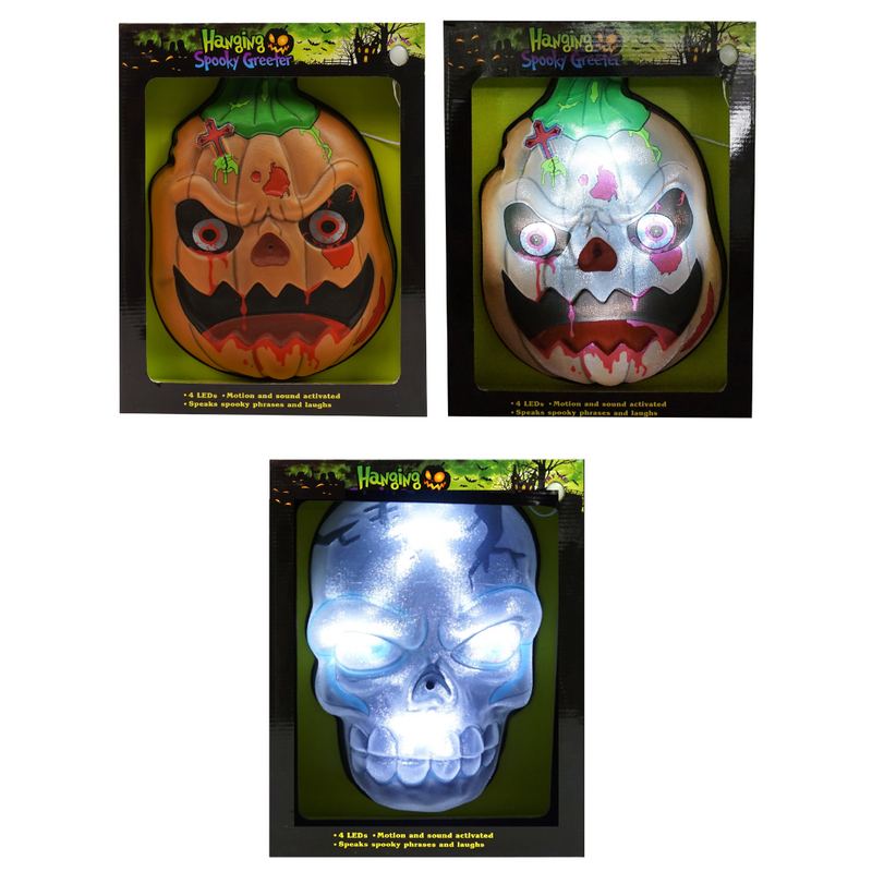 Ronis Flash Pumpkin / Skull Hanging Deco 3 Asstd