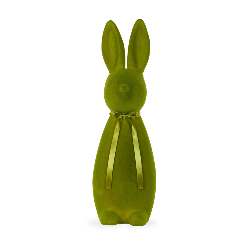 Ronis Flocked Rabbit With Bow Green XL