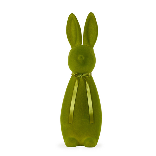 Ronis Flocked Rabbit With Bow Green XL