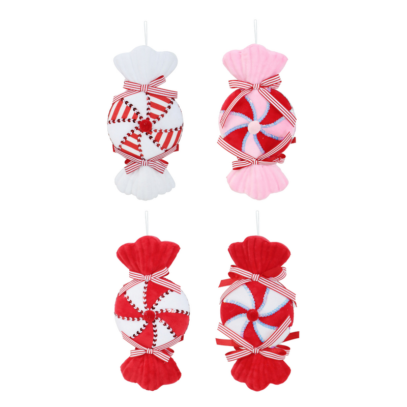 Ronis Flocked Candycane Sweets 26cm